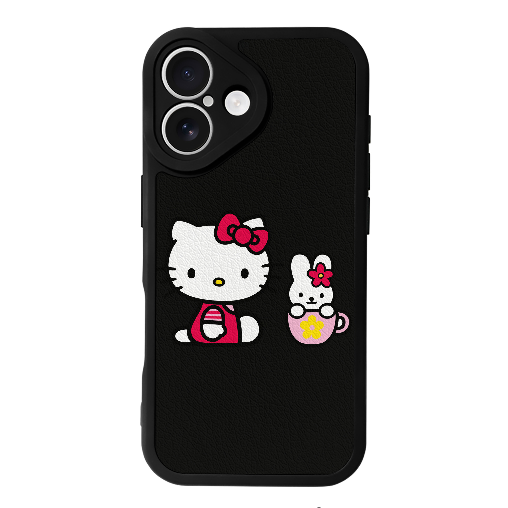 （画像用） Hello Kitty ハローキティ 【iPhone 16シリーズ対応】シリコンスマホケース（レザー調） 材質：シリコン